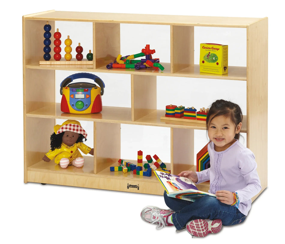 Jonti-Craft® Super-Sized Single Mobile Storage Unit - See-Thru Back
