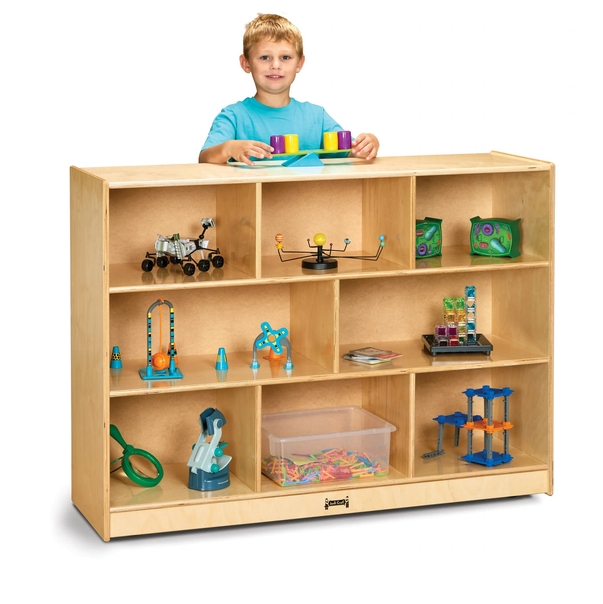 Jonti-Craft® Super-Sized Single Mobile Storage Unit - Magnetic Write-n-Wipe Back