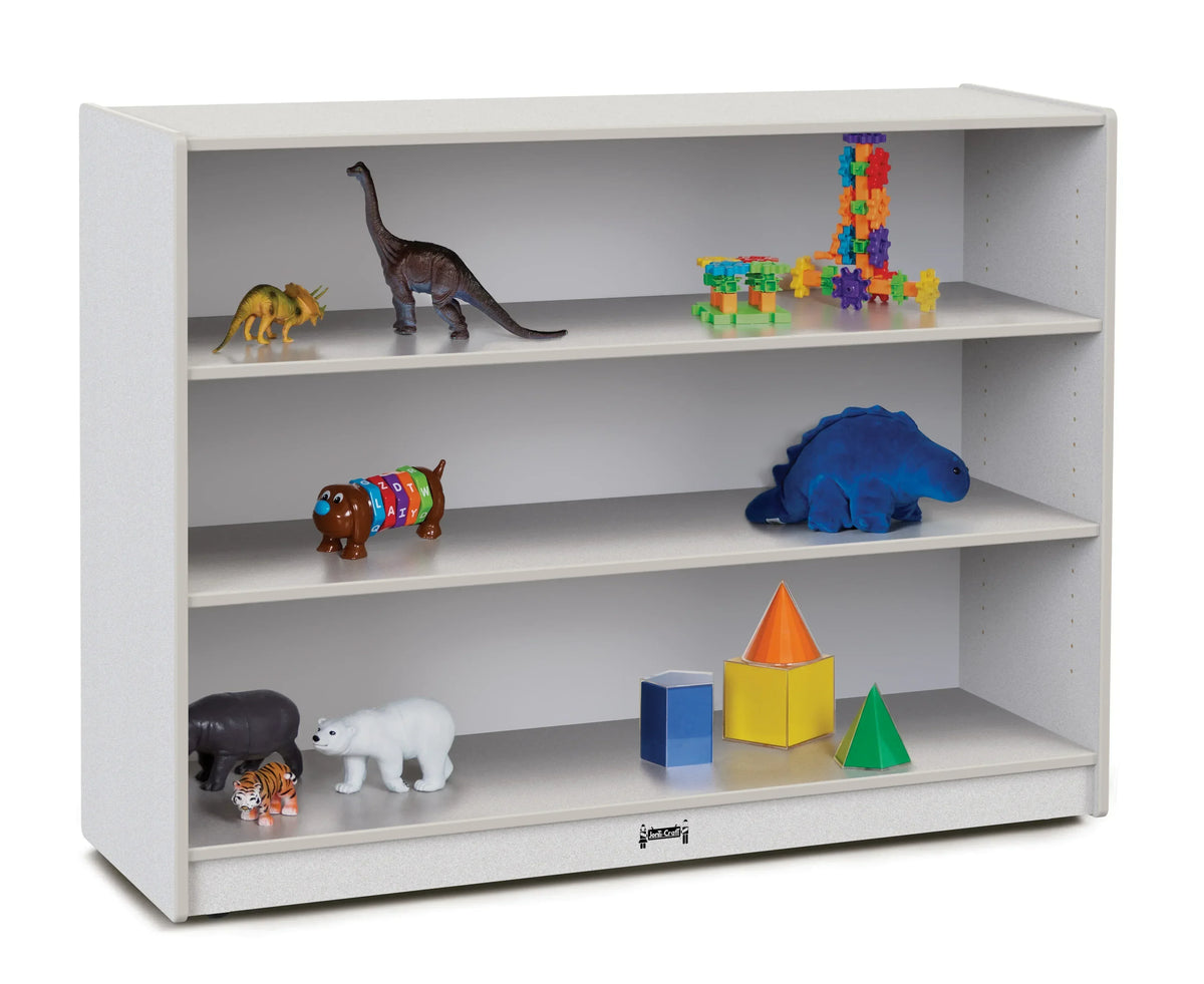 Rainbow Accents® Super-Sized Adjustable Mobile Straight-Shelf - Gray