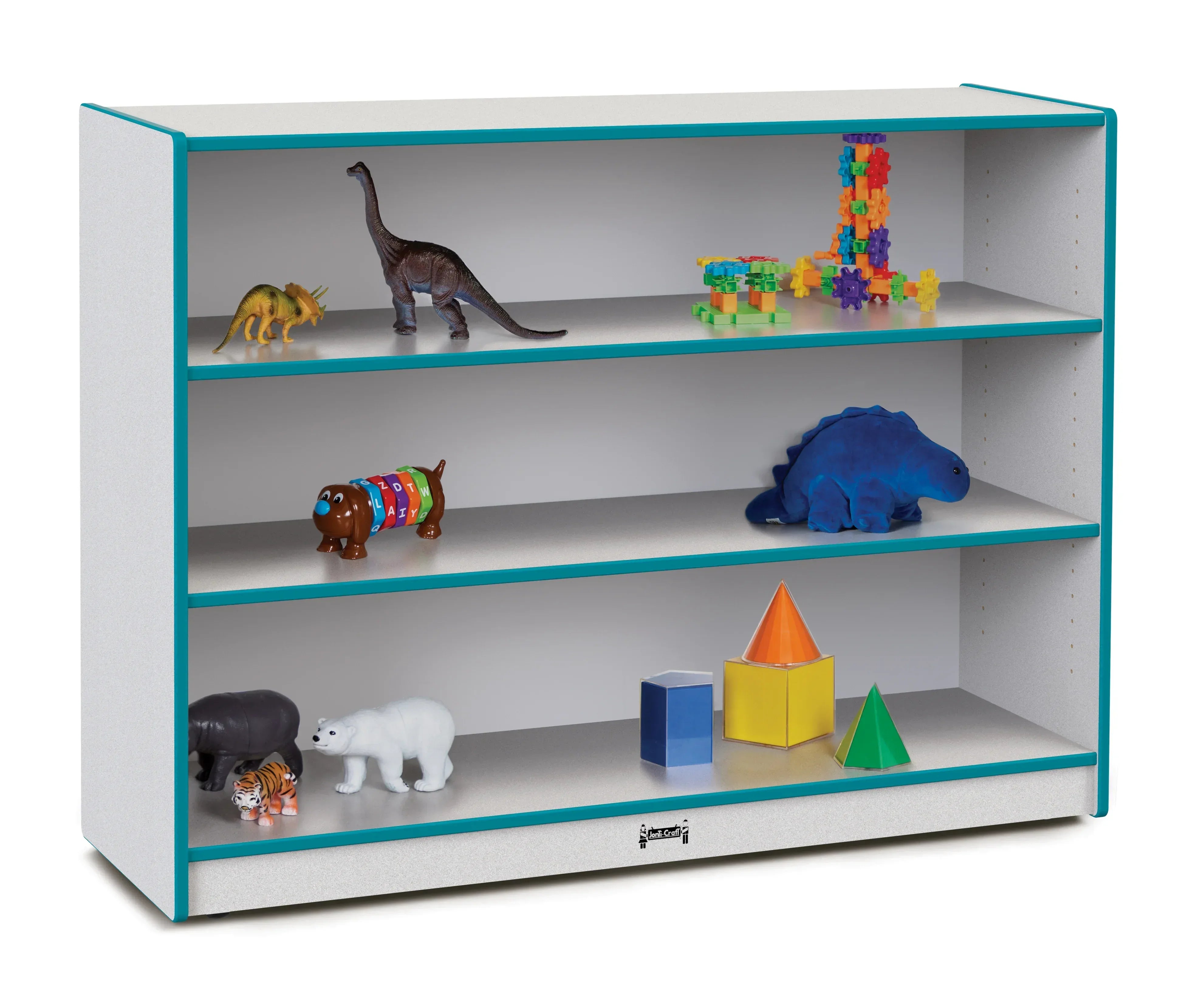Rainbow Accents® Super-Sized Adjustable Mobile Straight-Shelf - Teal