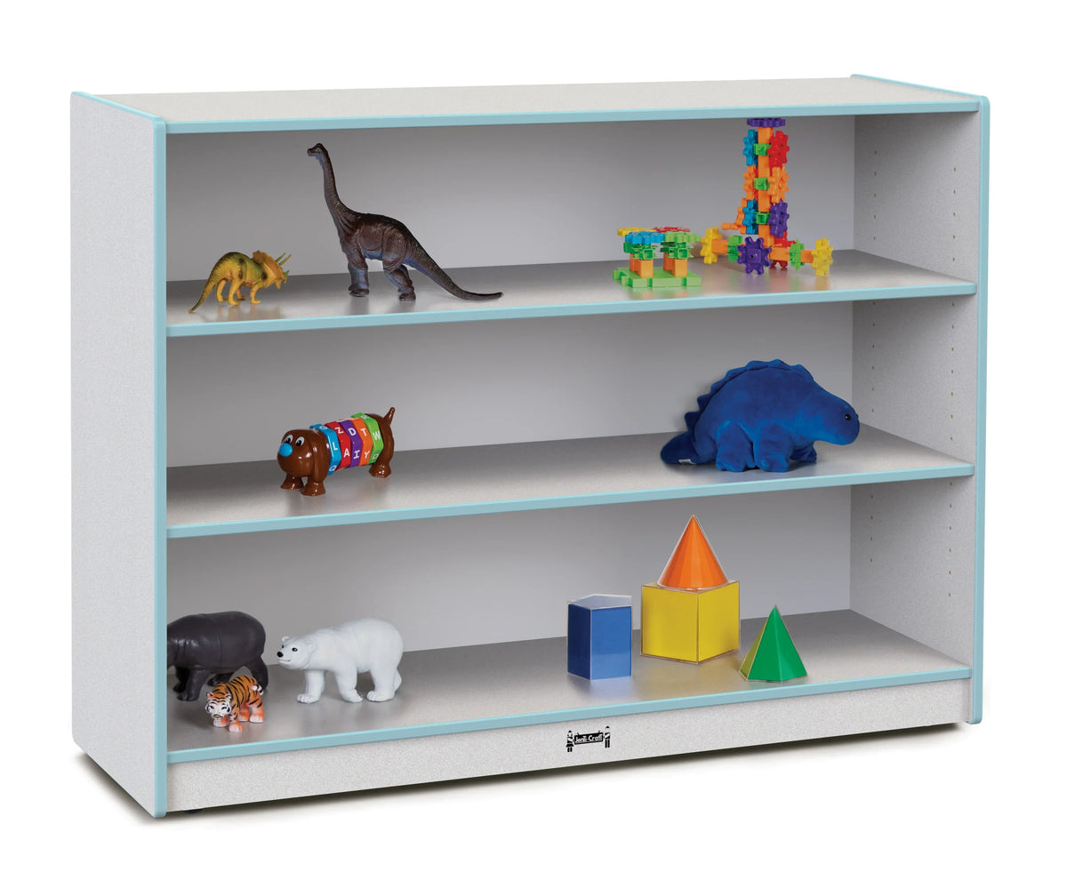 Rainbow Accents® Super-Sized Adjustable Mobile Straight-Shelf - Coastal Blue
