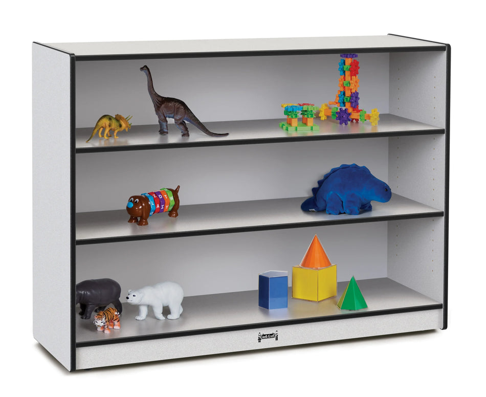 Rainbow Accents® Super-Sized Adjustable Mobile Straight-Shelf - Black