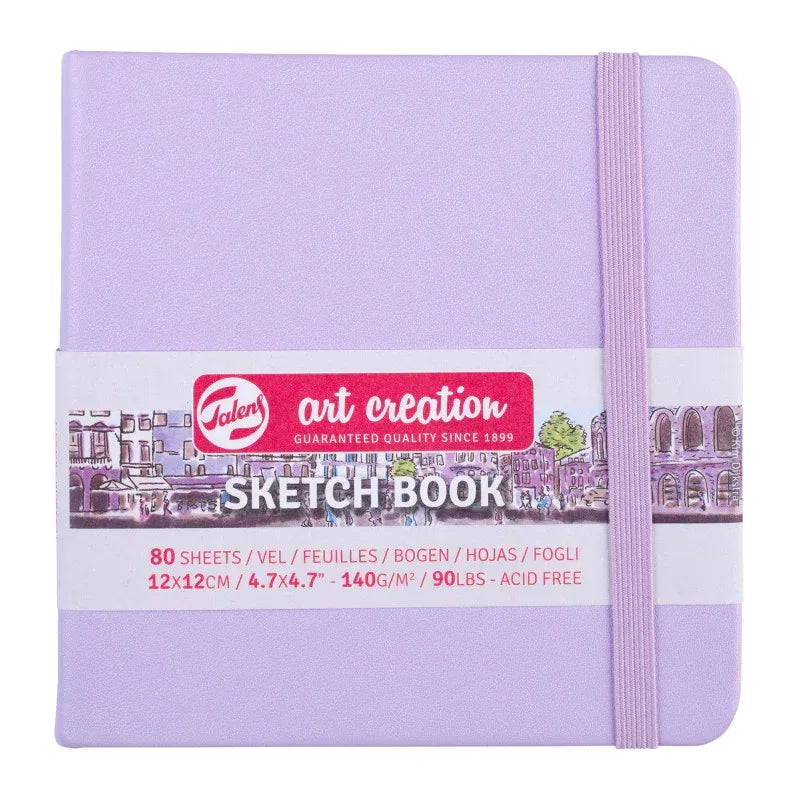 Sketchbook, 80 Sheets, 90lbs, Pastel Violet Cover, 4.7" x 4.7"