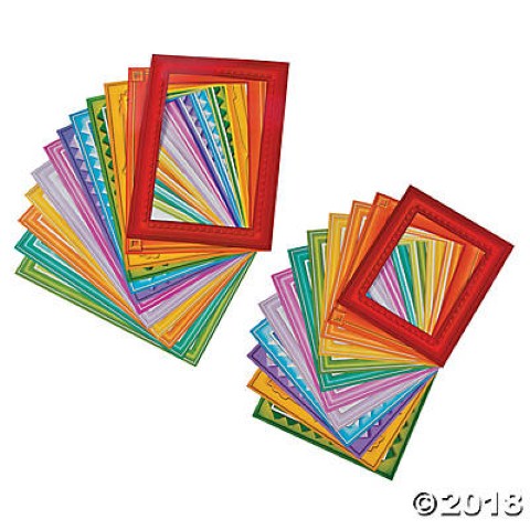 Bright Paper Frames - Assorted Sizes - 24 per package