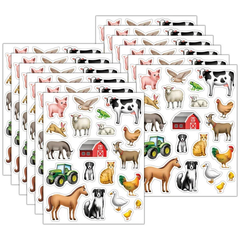 Farm Stickers, 120 Per Pack, 12 Packs
