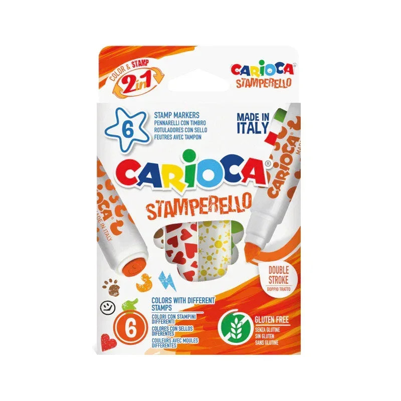 Stamperello Color & Stamp Washable Felt Tip Pens - 6 Pieces