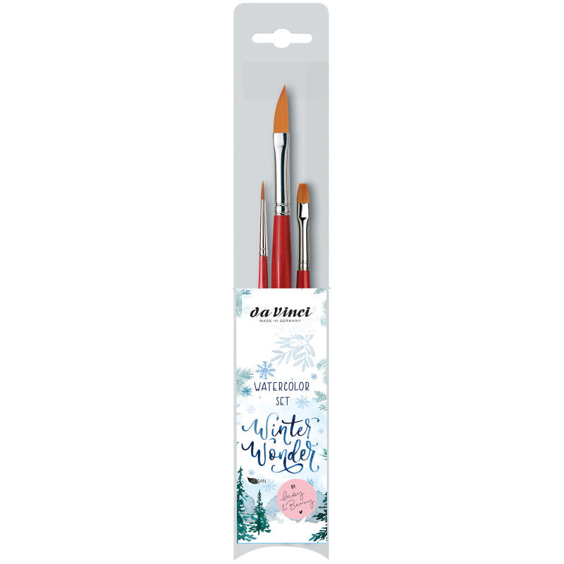 Artist Signature Collection by May & Berry Design Studio (Winter Wonder), Watercolor Brushes, Assorted, 3 Brush Set