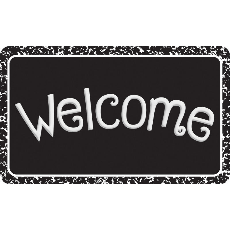 The Original Fun Mat&trade;, Welcome Mat, 18" x 30", Black Composition Welcome