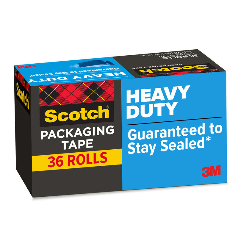 3850 Heavy-Duty Packaging Tape, 3" Core, 1.88" x 54.6 yds, Clear, Set of 6 Rolls