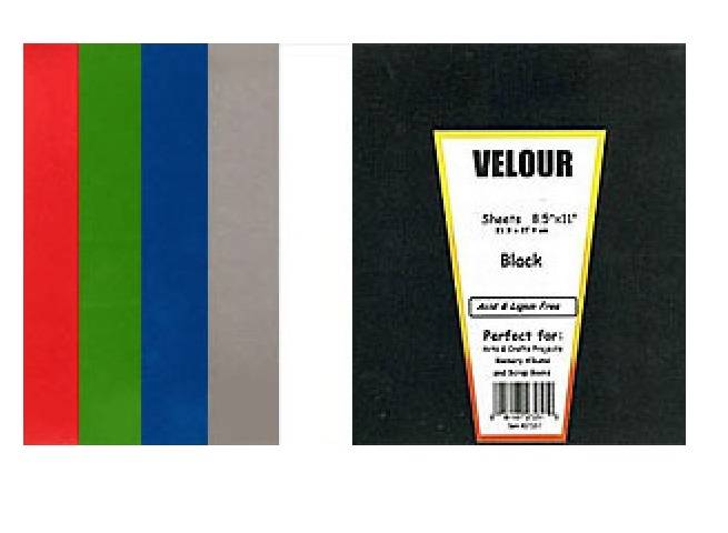 Hygloss Velour Poster Board Black - 8.5" x 11" (5 Sheets)