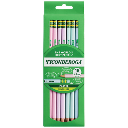 Wooden Pencil Pastel, Sharpened, Pack of 18