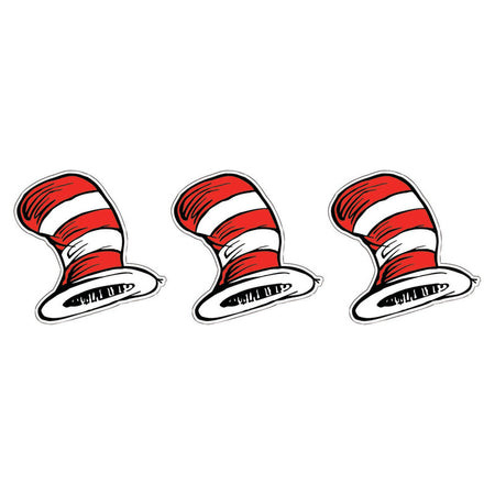 The Cat in the Hat&trade; Hats Paper Cut Outs, 36 Per Pack, 3 Packs