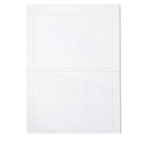 Self-Adhesive Name Badges, White Visitor, Pack Of 100