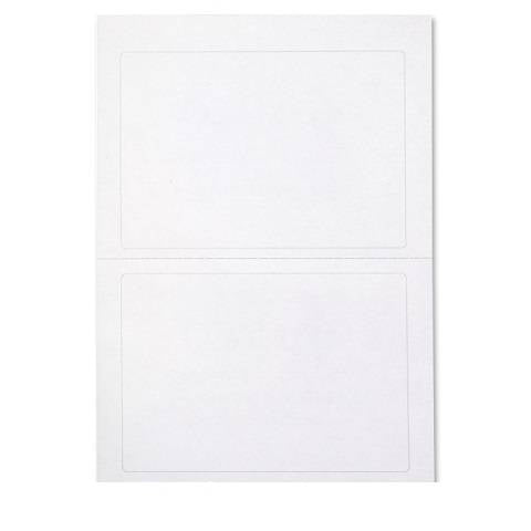 Self-Adhesive Name Badges, White Visitor, Pack Of 100
