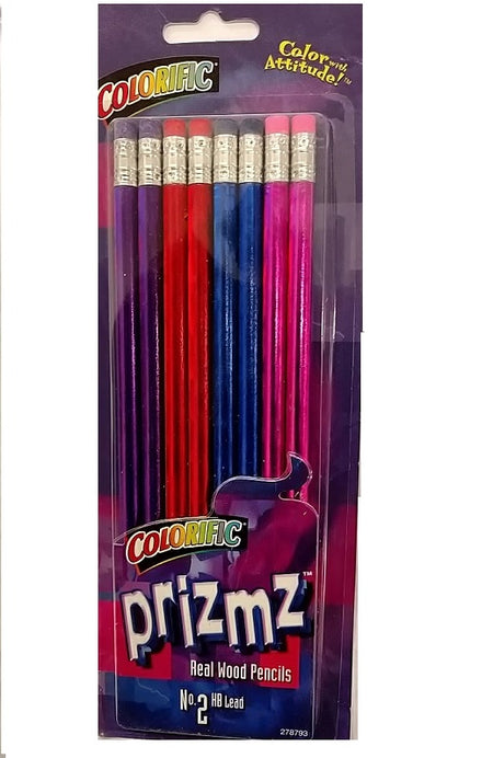 Sanford Colorific No. 2 HB lead Real Wood Pencils, 8/Pack