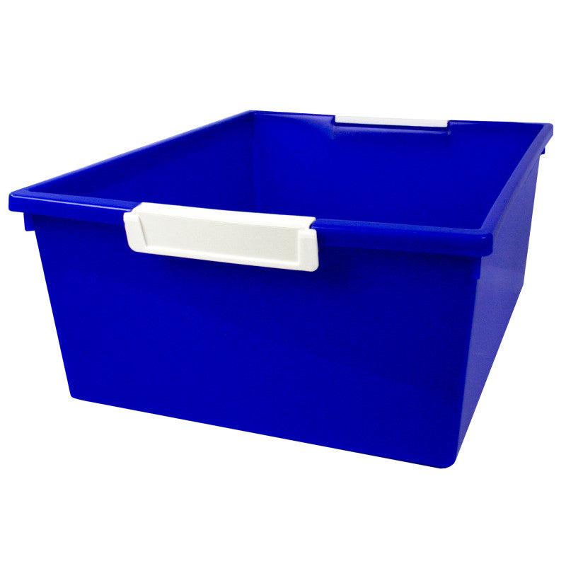 Tattle&reg; Tray with Label Holder, 12 QT, Blue