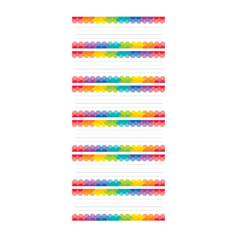 Rainbow Scallops Name Plates, 36 Per Pack, 6 Packs