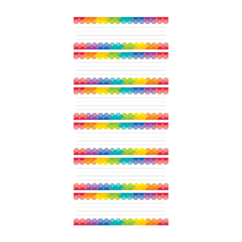 Rainbow Scallops Name Plates, 36 Per Pack, 6 Packs