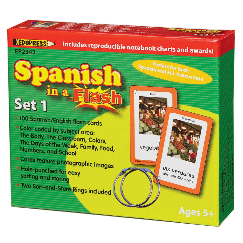 Spanish in a Flash&trade; Set 1