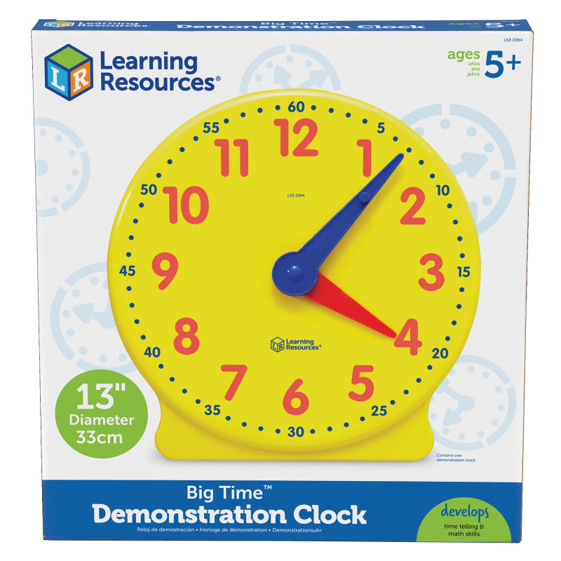Big Time&trade; Learning Clock&reg;, 12-Hour Demonstration Clock