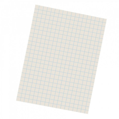 9" x 12" White 1/2" Quadrille Drawing Paper - 500/Sheets