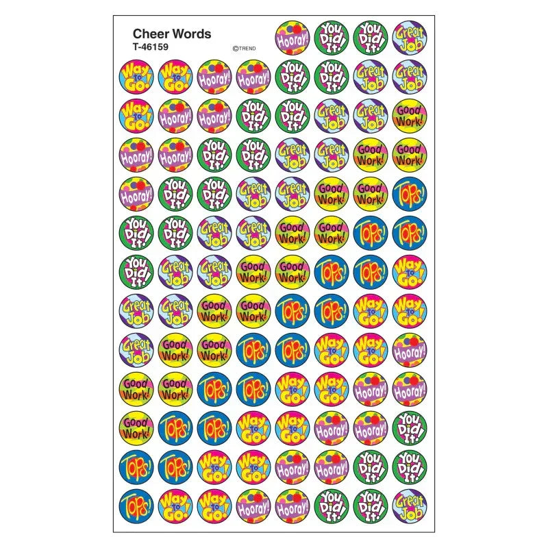 Cheer Words superSpots&reg; Stickers, 800 ct