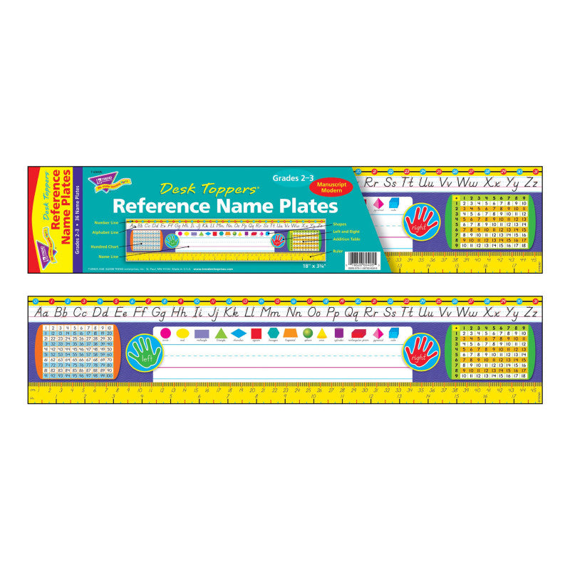 Grades 2-3 Modern Desk ToppersÂ® Ref. Name Plates, 36 ct
