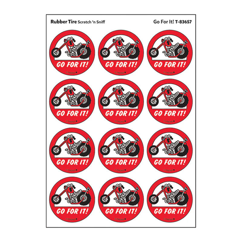 Go For It!/ Rubber Tire Scent Stickers, 24 ct.