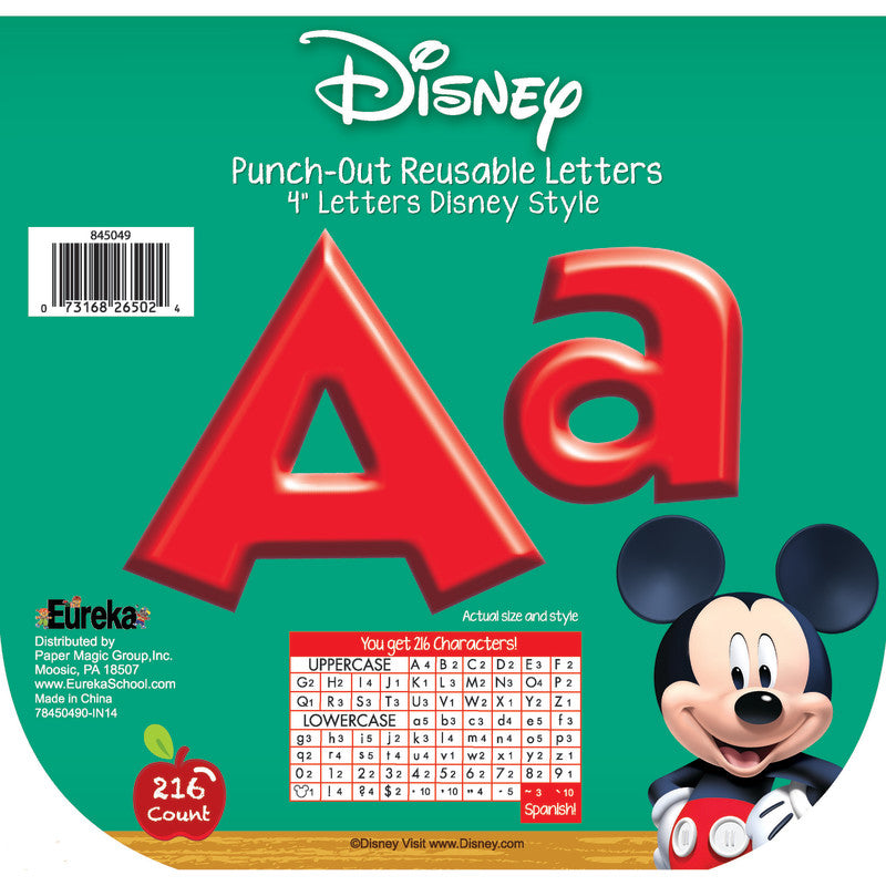 Mickey Mouse Clubhouse&reg; Mickey Red Deco 4" Letters, 216 Characters