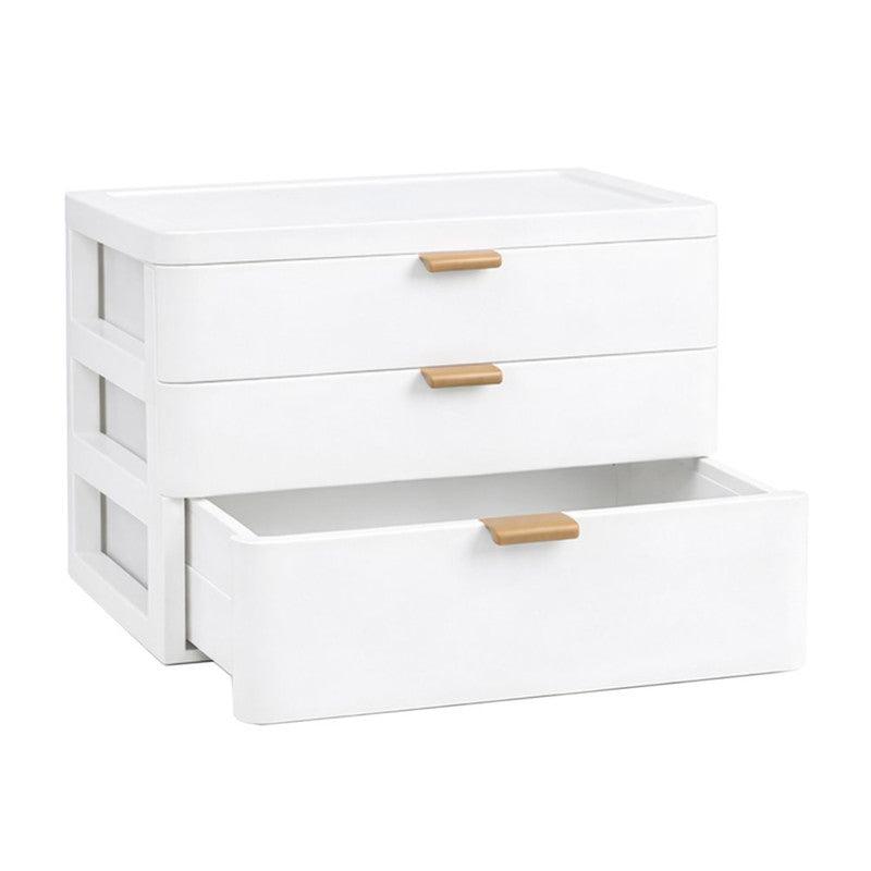 3-Drawer Desktop Organizer with Gold Handles