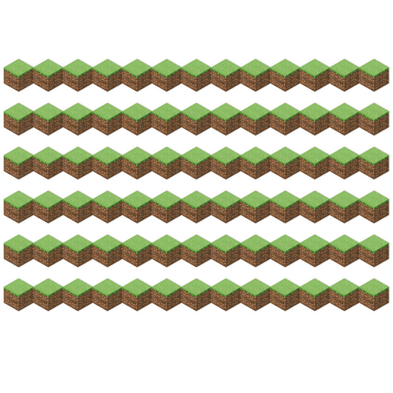 Minecraft Die-Cut Blocks Extra Wide Trim, 37 Feet Per Pack, 6 Packs