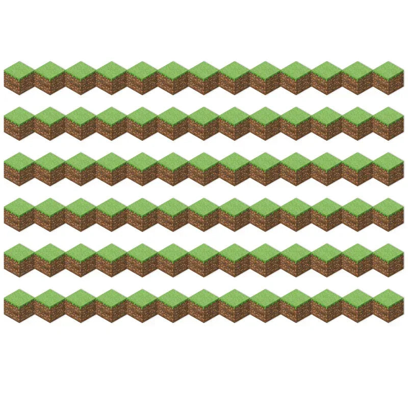 Minecraft Die-Cut Blocks Extra Wide Trim, 37 Feet Per Pack, 6 Packs