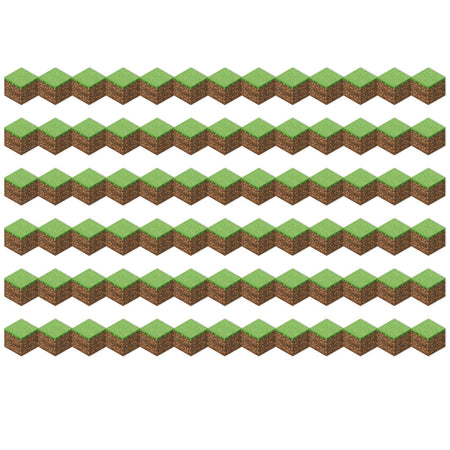 Minecraft Die-Cut Blocks Extra Wide Trim, 37 Feet Per Pack, 6 Packs