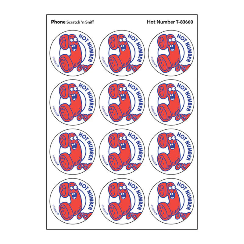 Hot Number/ Phone Scent Stickers, 24 ct.
