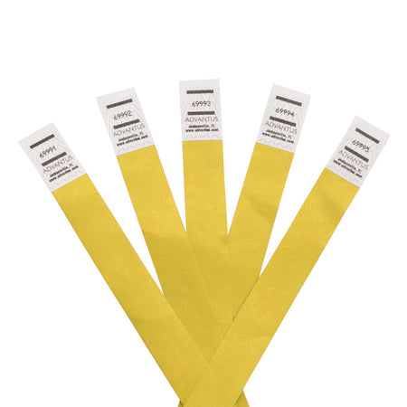Tyvek&reg; Wristbands Yellow, Pack of 500