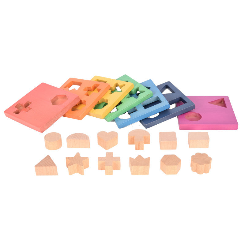 Rainbow Wooden Shape Stacker
