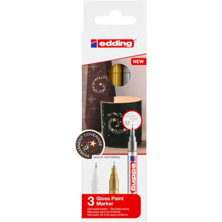 780 Series Gloss Paint Marker, Metallic Colors, Set of 3