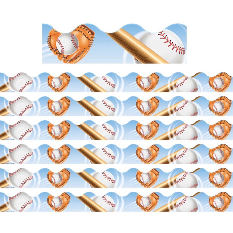 Baseball Deco Trim&reg;, 37 Feet Per Pack, 6 Packs
