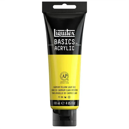 BASICS Acrylic Paint, 118 mL Tube, Cadmium Yellow Light Hue