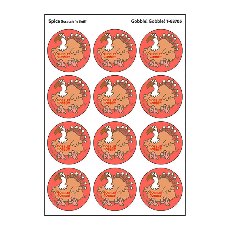 Gobble! Gobble!/Spice Scent Retro Scratch 'n Sniff Stinky Stickers&reg;, 24 ct.