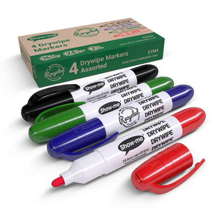 Chunky Dry Erase Markers, Assorted, Box of 4