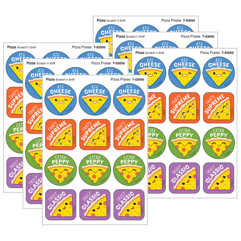 Pizza Praise, Pizza Scent Scratch 'n Sniff Stinky Stickers&reg;, 48 Per Pack, 6 Packs