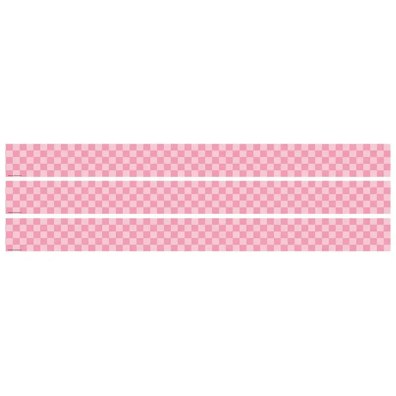 Cool for School Pink Checkers Straight Border Trim, 35 Feet Per Pack, 3 Packs