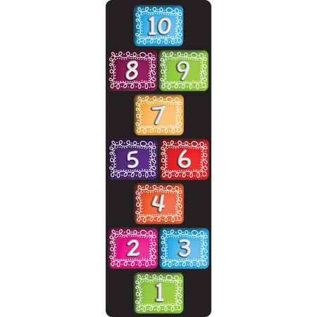 Smart Poly&trade;, The Original Fun Mat&trade;, Mat Runner, 15.5" x 47", Numbers 1-10, Chalk loop