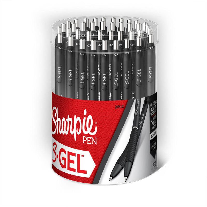S-Gel Retractable Gel Pens, Medium 0.7 mm, Black, 36 Count, Canister