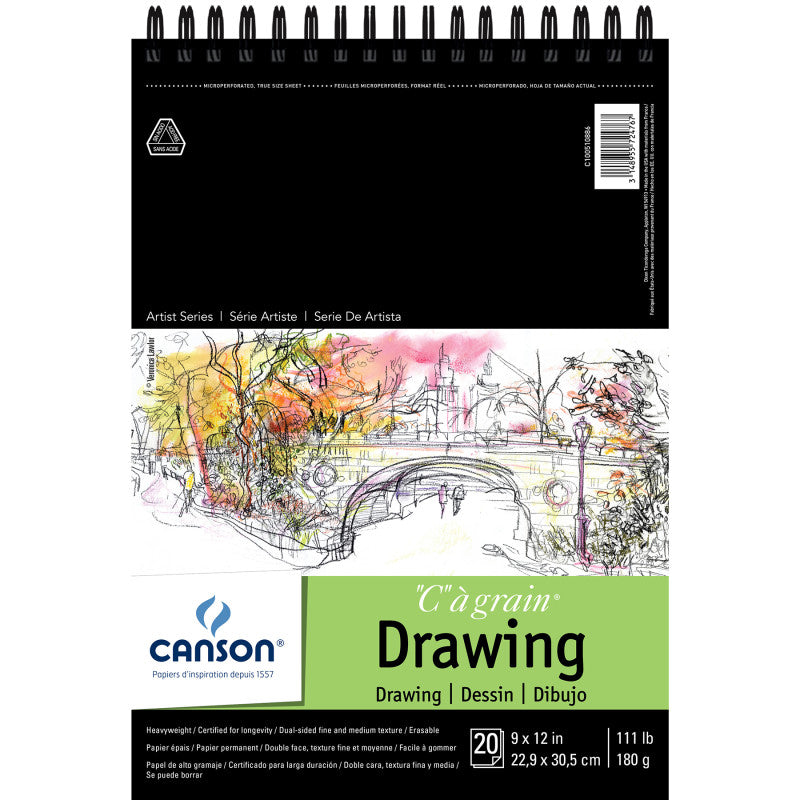 Artist Series C à Grain Drawing Pad, Top Wire Binding, 20 Sheet, 9x12 inch, 1 Count