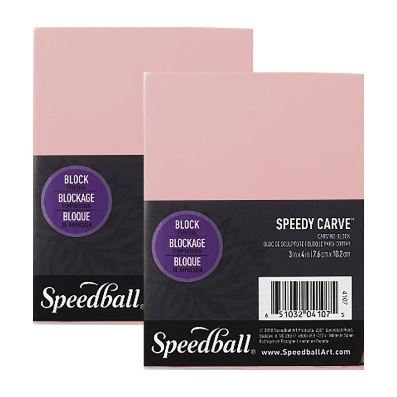 Speedy Carveâ¢ Block, 3x4 in, Pink, Pack of 2