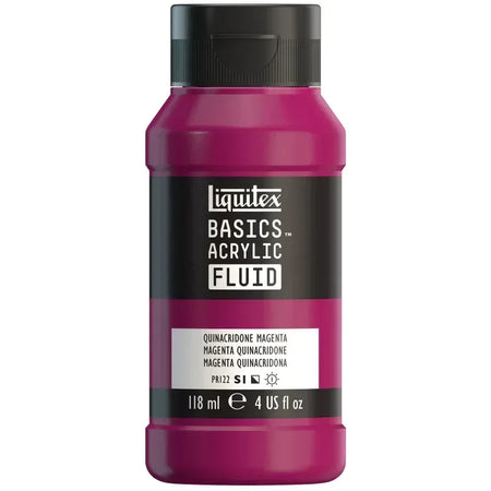 BASICS Acrylic Fluid, 118 mL Bottle, Quinacridone Magenta