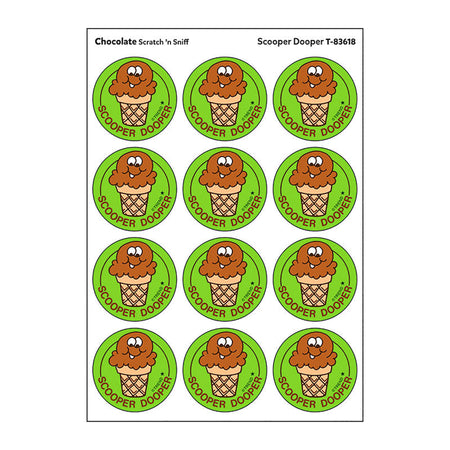 Scooper Dooper/Chocolate Scented Stickers, Pack of 24