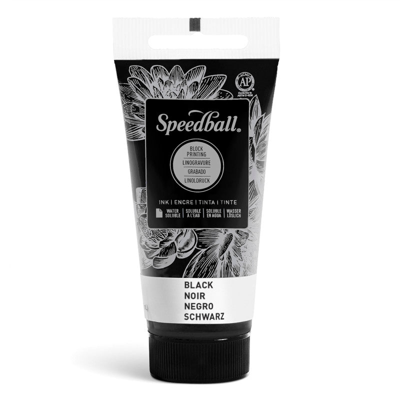 Water-Soluble Block Printing Ink, 1.25 oz, Black